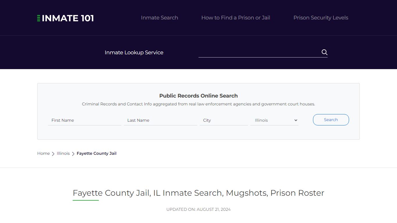 Fayette County Jail, IL Inmate Search, Mugshots, Prison Roster