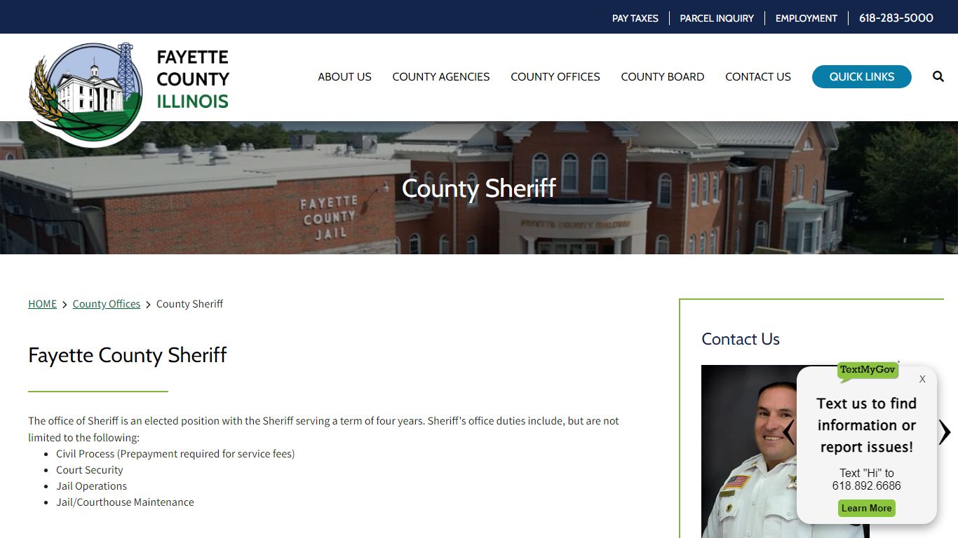 County Sheriff - Fayette County, Illinois