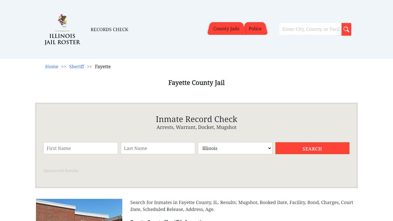 Fayette County Jail - Jail Roster Search