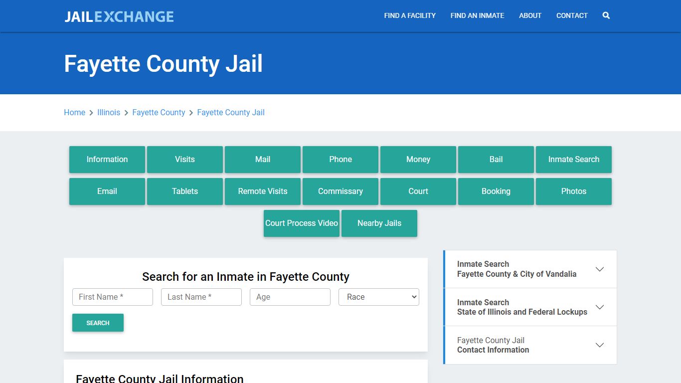 Fayette County Jail Roster Lookup, IL, Inmate Search