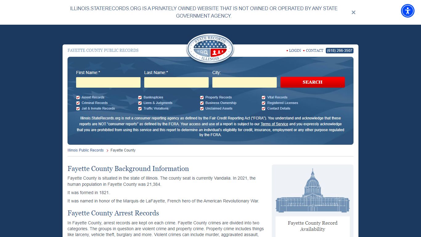 Fayette County Arrest, Court, and Public Records | StateRecords.org